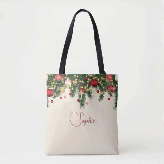 パーソナライズド クリスマス トートバッグ (正面)