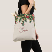 パーソナライズド クリスマス トートバッグ (クローズアップ)
