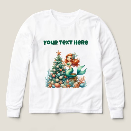 パーソナライズド クリスマス マーメイド キッズ (デザイン正面)