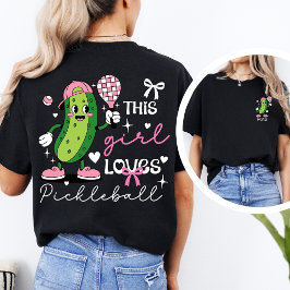 パーソナライズド コケット ピックルボール ガール かわいい ピックル Tシャツ