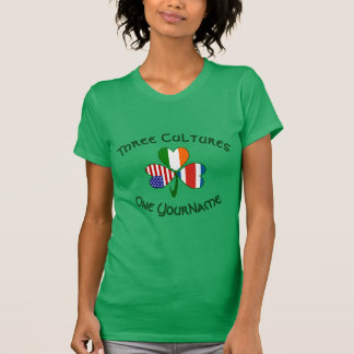 パーソナライズド コスタリカ アイルランド アメリカ シャムロック 女性 Tシャツ