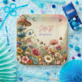 パーソナライズド コテージコア ウェディング ペーパープレート (パーティー)