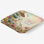 パーソナライズド コテージコア ウェディング ペーパープレート (傾斜あり)