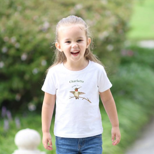 パーソナライズド コテージコア ハチドリ トドラーTシャツ