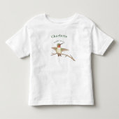 パーソナライズド コテージコア ハチドリ トドラーTシャツ (正面)
