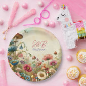 パーソナライズド コテージ コア ウェディング ペーパープレート (パーティー)