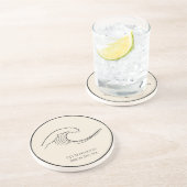 パーソナライズド コースト ウェーブ ビーチハウス コースター (側面)
