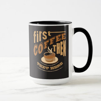 パーソナライズド コーヒーが先 冗談マグカップ マグカップ