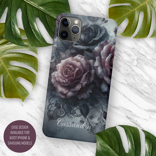 パーソナライズド ゴシックシック ローズ フラワー ヴィクトリアン Case-Mate iPhoneケース