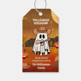 パーソナライズド ゴーストカウボーイ ハロウィン Hoedown  ギフトタグ
