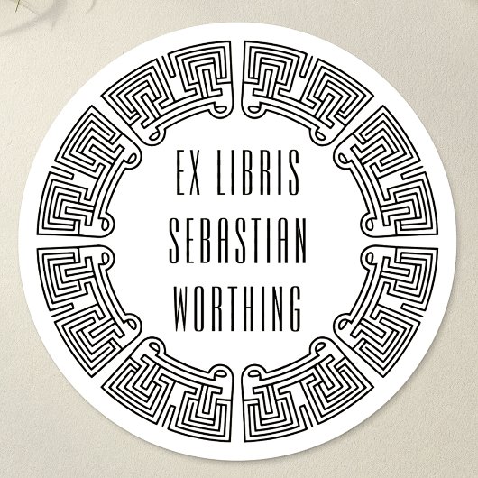 パーソナライズド サイエンスフィクション 迷路 Ex Libris ステッカー