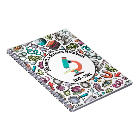 パーソナライズド サイエンス ノートブック カバー - パープル (右側)