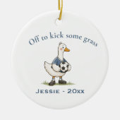 パーソナライズド サッカー クリスマス オーナメント Funny Goose (正面)