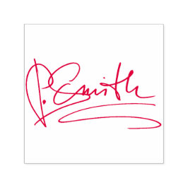 パーソナライズド シグネチャー レッド セルフインキングスタンプ