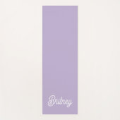 パーソナライズド シック ラベンダー パープル モノグラム 名前 ヨガマット (正面)