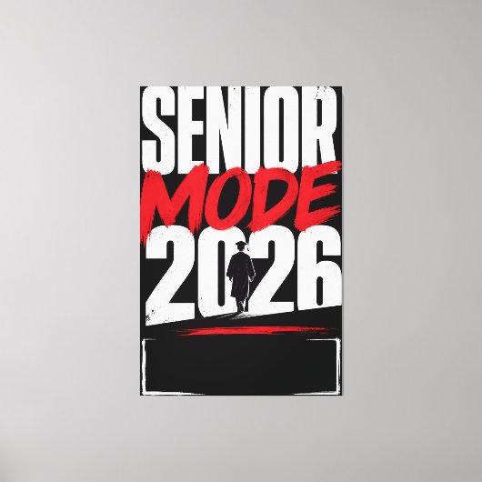 パーソナライズド シニアモード 2026年 卒業 キャンバスプリント (正面)