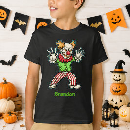 パーソナライズド スケアリー クラウン ハロウィン キッズ Tシャツ