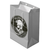 パーソナライズド スケーター NAME スカル スケートボード スケート ミディアムペーパーバッグ (正面アングル)