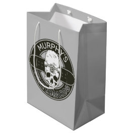 パーソナライズド スケーター NAME スカル スケートボード スケート ミディアムペーパーバッグ