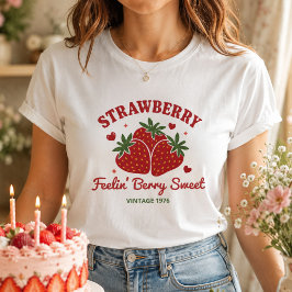 パーソナライズド ストロベリー 誕生年 ヴィンテージ トライブレンドTシャツ