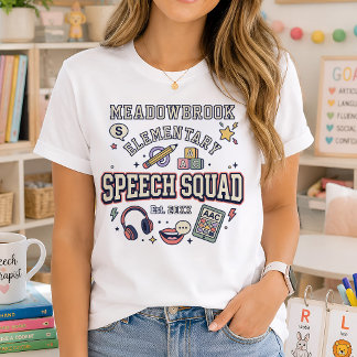 パーソナライズド スピーチ スクワッド スクール SLP Tシャツ