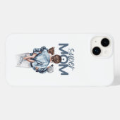 パーソナライズド スーパーママと息子と娘のギフト Case-Mate iPhoneケース (裏面 (横))