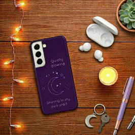 パーソナライズド セレスティアル ラインアート パープル スマホケース SAMSUNG GALAXY S22ケース