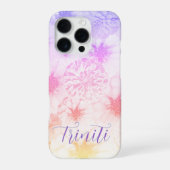 パーソナライズド ソフトコットンキャンディ フローラル iPhoneケース (裏面)