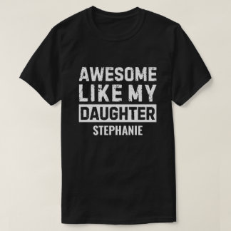 パーソナライズド・ダッドギフト・メンズ お気に入りの娘と一緒 Tシャツ