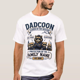 パーソナライズド ダッドクーン アライグマ パパ Tシャツ 4キッズ