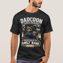 パーソナライズド ダッドクーン ファミリー アライグマ パパ Tシャツ