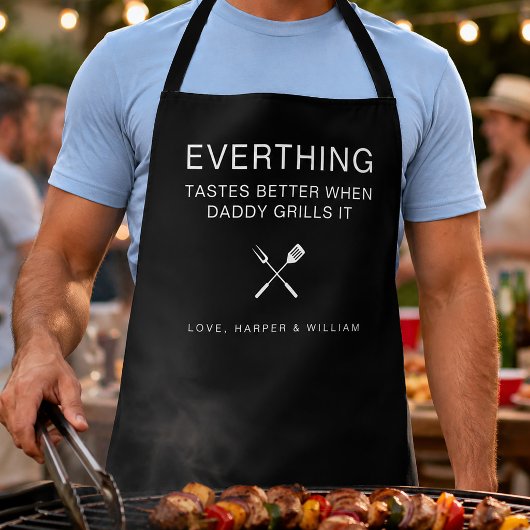 パーソナライズド ダッド BBQ グリルマスター 父の日 エプロン