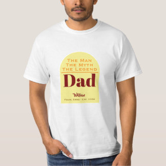 パーソナライズド・ダッドTシャツ 伝説の父 Tシャツ