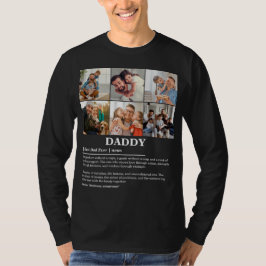 パーソナライズド ダディの定義 6枚フォトコラージュ Tシャツ