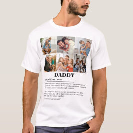 パーソナライズド ダディの定義 6枚フォトコラージュ Tシャツ