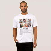 パーソナライズド ダディの定義 6枚フォトコラージュ Tシャツ (正面フル)