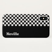 パーソナライズド ツートン チェッカーボード Case-Mate iPhoneケース (裏面(横))