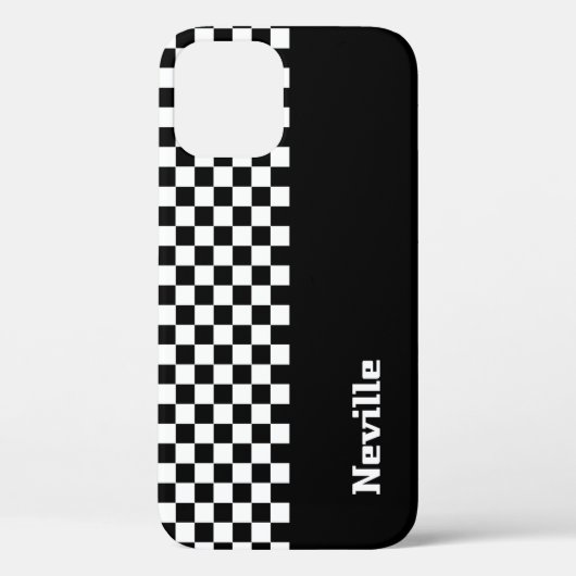 パーソナライズド ツートン チェッカーボード Case-Mate iPhoneケース (裏面)