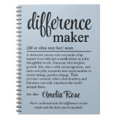 パーソナライズド ディファレンス メーカー 定義 感謝 ノートブック (正面)