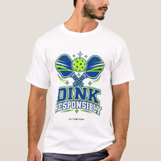 パーソナライズド ディンク・リスポンシブリー ピックルボールチーム名 Tシャツ