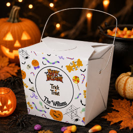 パーソナライズド トリック オア トリート かわいいハロウィン フェイバーボックス