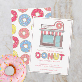 パーソナライズド ドーナツ ショップ パーティー 招待状