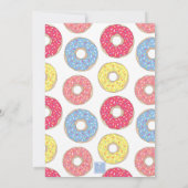 パーソナライズド ドーナツ ショップ パーティー 招待状 (裏面)