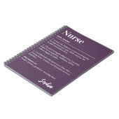 パーソナライズド ナース辞書の定義 パープル ノートブック (左側)