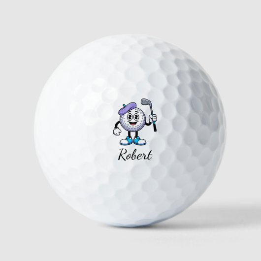 パーソナライズド ネーム 楽しい ゴルフボール (正面)