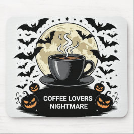 パーソナライズド ハロウィン コーヒー ラバー スプーキー デスク マウスパッド