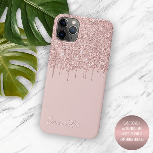 パーソナライズド パステルピンク ローズゴールド ギター Case-Mate iPhoneケース