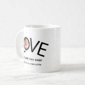 パーソナライズド パパ大好きフォト コーヒーマグカップ (正面左)