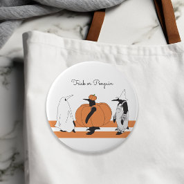 パーソナライズド パンプキン ペンギン おもしろハロウィン 缶バッジ