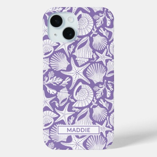 パーソナライズド パープルシェル Case-Mate iPhoneケース (裏面)